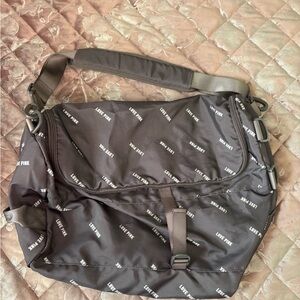 PINK Victoria's Secret Dark Gray Messenger Bag